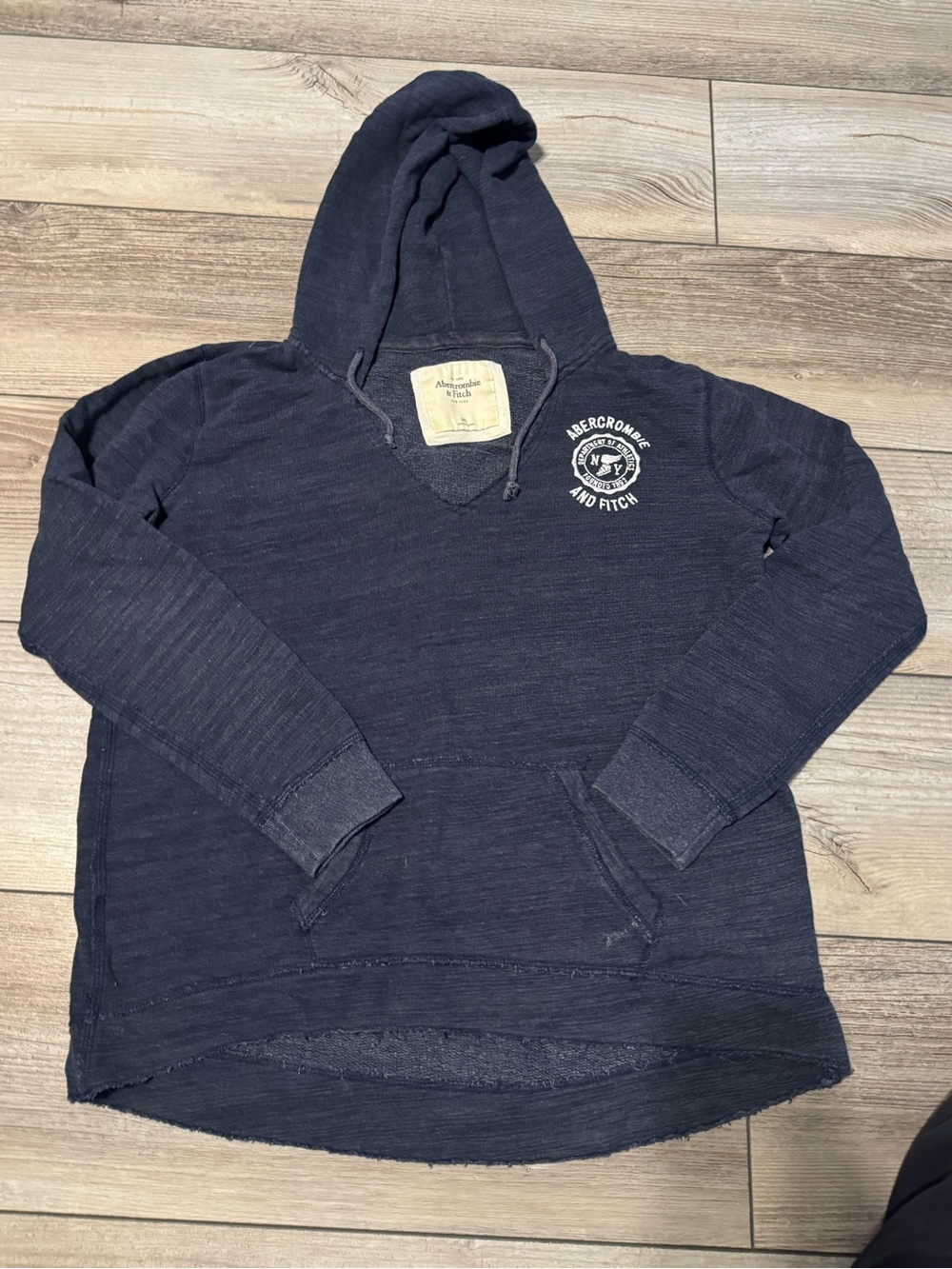 Abercrombie & Fitch Navy Hooded Pullover Sweatshirt